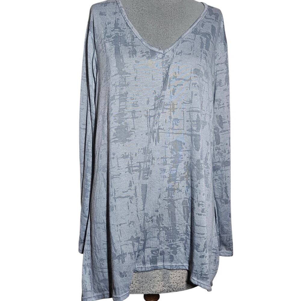 Gray Made in the US V Neck Tee Size 2X